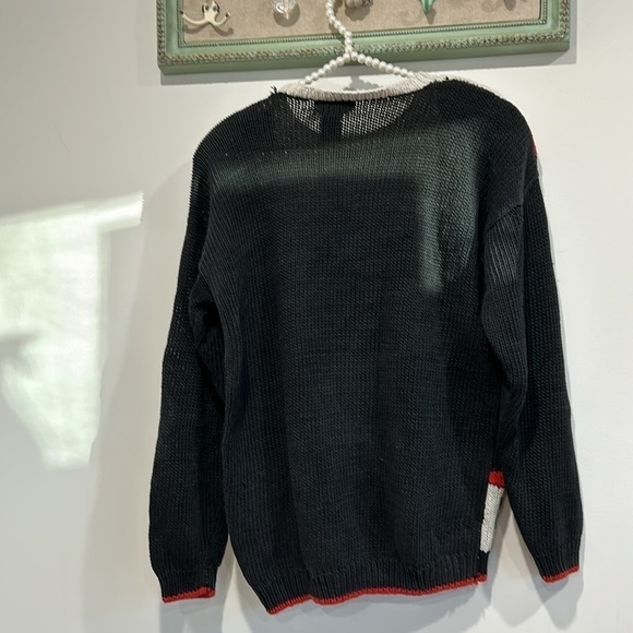 Vintage Toy Solider Teddy Bear Woven Knit crewneck pullover sweater medium - Picture 7 of 8